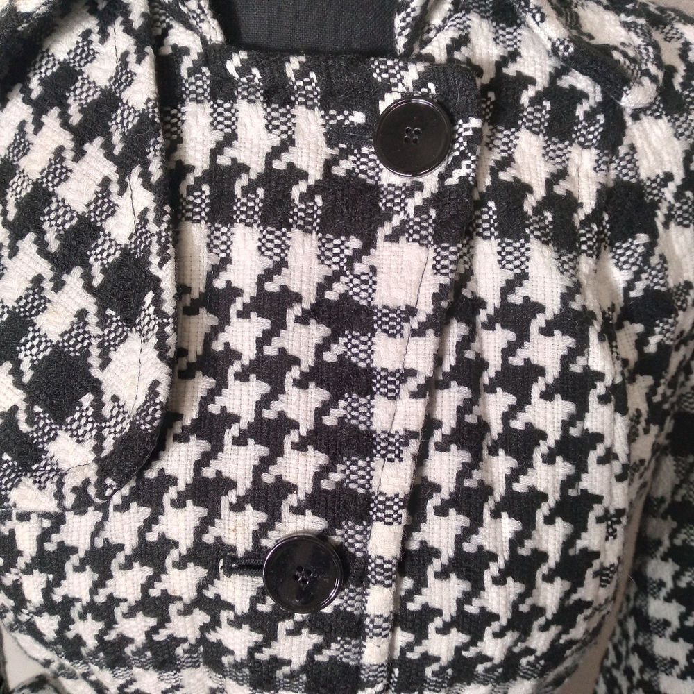 East 5th Black and White Houndstooth Jacket Womens Size- Small - Picture 6 of 9